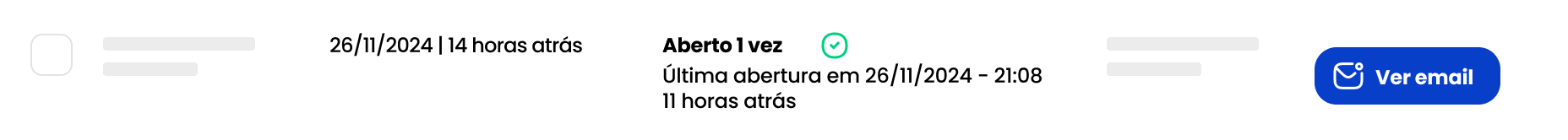 E-mail de orçamento aberto 1 vez